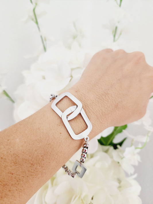 Silver Square Bracelet