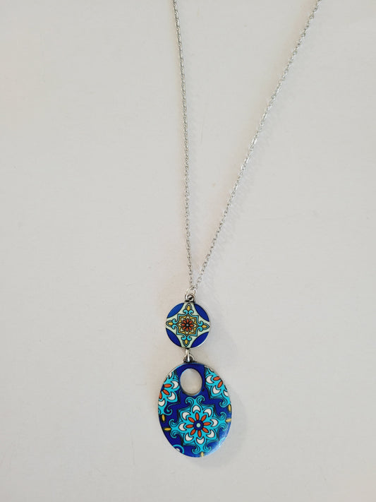 Mosaic pendant necklace