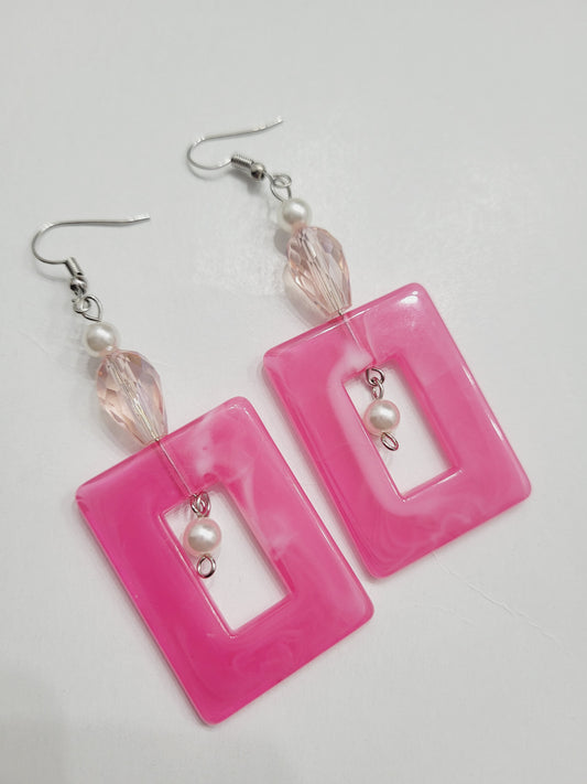 Pinky Girl earring