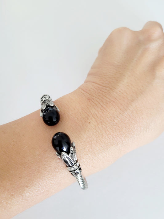 Black Ball Silver Bracelet